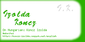 izolda koncz business card